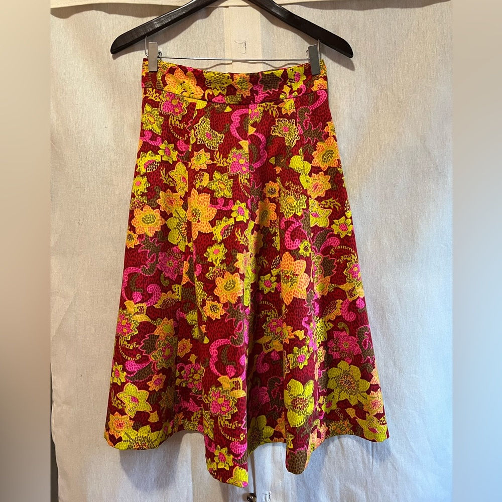 Vintage Paisley Mid-Length Skirt | Size Small